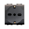 Life 4050 Presa Bipasso Schuko Grigio Antracite- Elettrocanali- 6,0 Pz