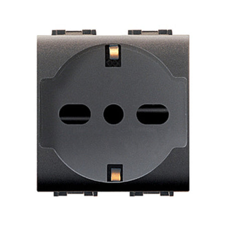 Life 4050 Presa Bipasso Schuko Grigio Antracite- Elettrocanali- 6,0 Pz