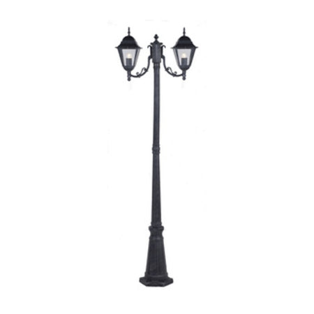 Lampione New York H 200 Cm 2 Luci Grigio- 1,0 Pz