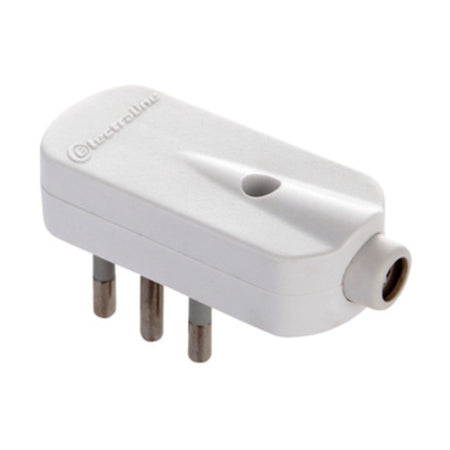 Spina Salvaspazio 10A 2P+T Bianco Fig.6- Electraline 3Pmark- 25,0 Pz