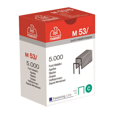 Maestri Punti Spillatrice Art. M 53/ 6 Da 5000 Pz- 1,0 Pz