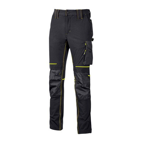 U-Power Pantalone Atom Slim Fit Nero-Giallo Tg.Xxl- 1,0 Pz