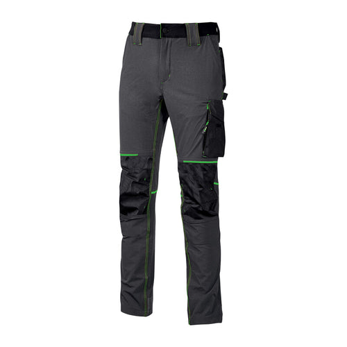 U-Power Pantalone Atom Slim Fit Grigio-Verde Tg.L- 1,0 Pz
