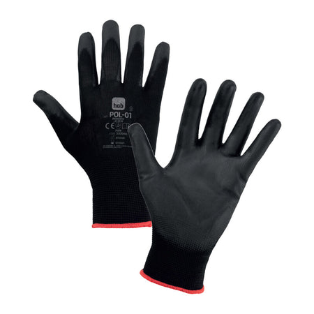 Guanti Hob Poliestere/Poliuretano Nero Tg. 10- 12,0 Paia