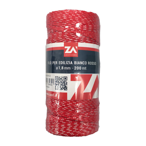 Filo P/Edilizia 1,8 Mm Cf 200 M Rosso/Bianco- 1,0 Confezione