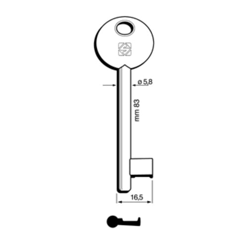 Chiavi Silca Patent Agb-Pari 6P1D Bz- 5,0 Pz