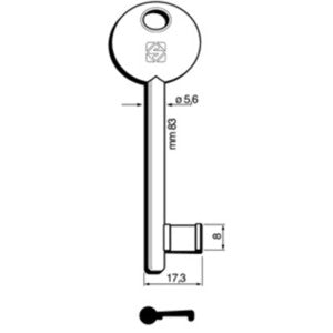 Chiavi Silca Patent Bonaiti Dispari 6P3S Bz- 5,0 Pz