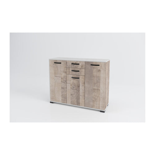 Madia Sochef 107X36Xh86 Cm Rovere Sabbiato/Grigio- 1,0 Pz