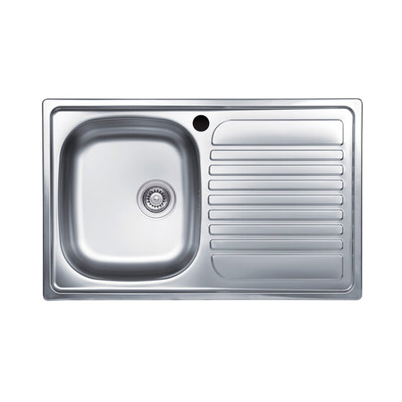 Kit Lavello Eco Incasso 79X50 1 Vasca Gocciolatoio Dx Piletta 3,5- 1,0 Pz