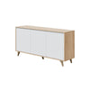 Kit Credenza 3 Ante 154X40X75H Rovere Bianco- 1,0 Pz
