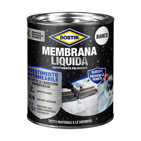 Bostik Membrana Liquida Rivest Polim 1 Kg Bianco- 1,0 Pz