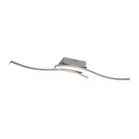 Plafoniera Led Route Acciaio Satin. 2 Luci X 5W 4000K- 1,0 Pz
