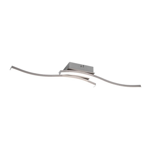 Plafoniera Led Route Acciaio Satin. 2 Luci X 5W 4000K- 1,0 Pz