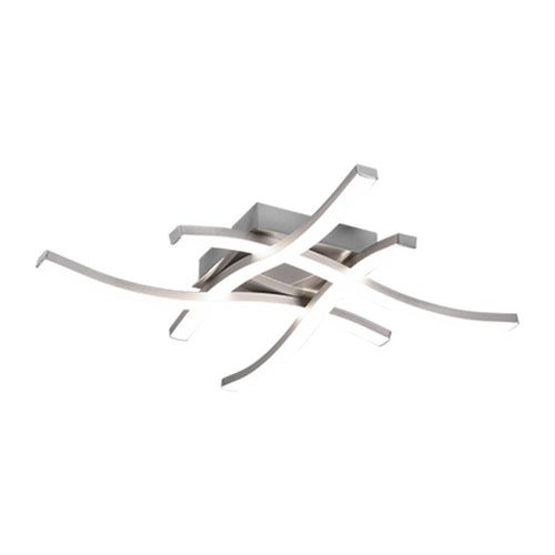 Plafoniera Led Route Acciaio Satin. 4 Luci X 5W 4000K- 1,0 Pz