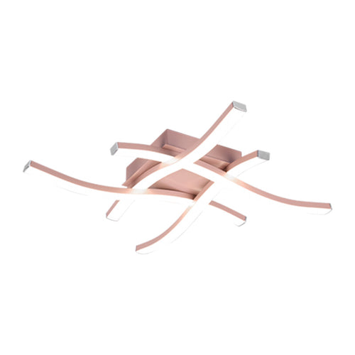 Plafoniera Led Route Oro Rosa 4 Luci 20W 4000K- 1,0 Pz