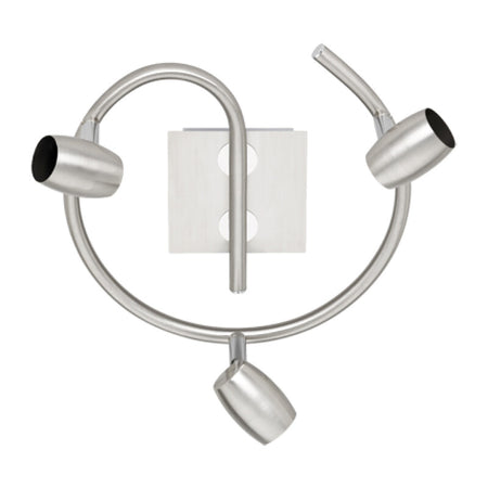 Plafoniera Michael 3 Luci Gu10 Acciaio Sat. D.25- 1,0 Pz