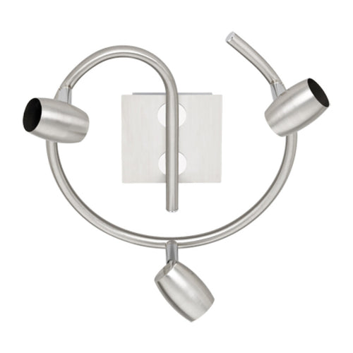 Plafoniera Michael 3 Luci Gu10 Acciaio Sat. D.25- 1,0 Pz