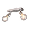 Barra 2 Faretti Vannes Acciaio Satinato- 1,0 Pz