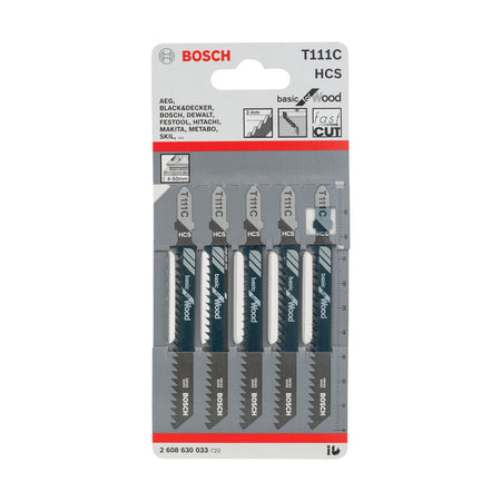 Bosch-A 5 Lame T 111 C Per Seghetto Alternativo- 1,0 Confezione