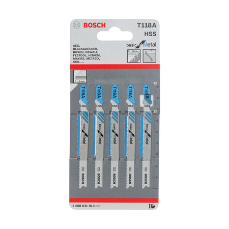 Bosch-A 5 Lame T 118 A Per Seghetto Alternativo- 1,0 Confezione