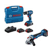 Bosch-B Set 18V Trapano+Smerig.+3 Batt.4,0Ah+Caric.- 1,0 Confezione