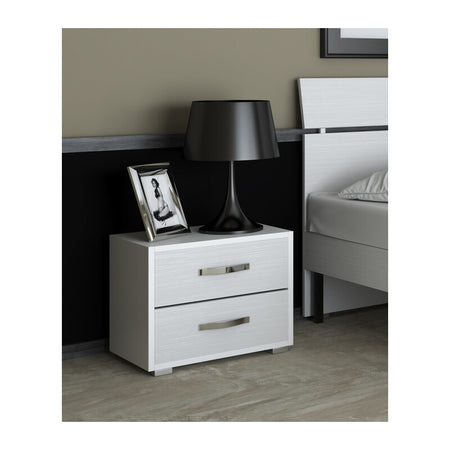 Linea Modern Comodino 2C Bian Fras 43X52X36- 1,0 Pz