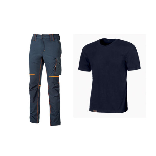 Workwear Kit 2 T-Shirt+ Pantal Deep Blue Tg Xl- 1,0 Confezione