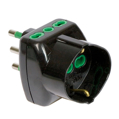 Fme 82.241 Adattatore 16A 2P+T-2 Bipas Schuk Nero- 1,0 Pz