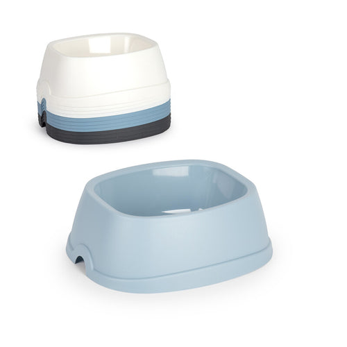 Ciotola Animali Mis.L Bia/Azzur/Antrac 26X22,5X9,5- 12,0 Pz