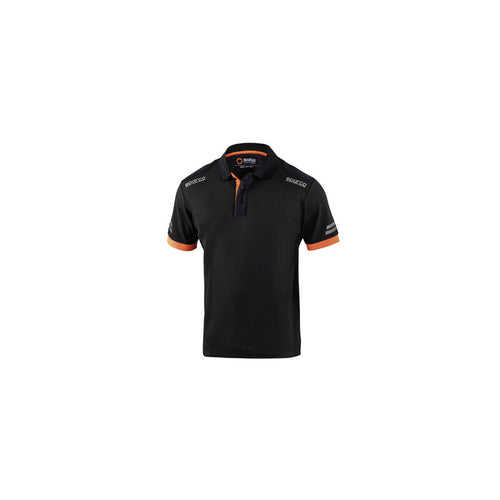 Sparco Polo Toledo Black Orange Tg L- 1,0 Pz