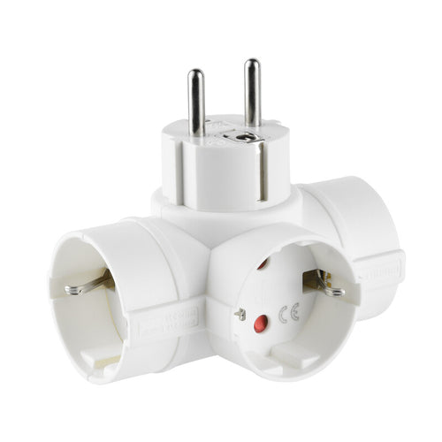 Adattatore Spina Schuko A 3 Presa Schuko- 1,0 Pz