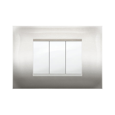 Placca Mivida Plana Acciaio Satinato 3P- 10,0 Pz