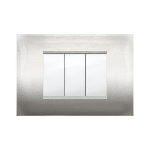 Placca Mivida Plana Acciaio Satinato 3P- 10,0 Pz