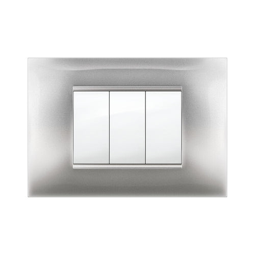 Placca Mivida Plana Alluminio Chiaro 3P- 10,0 Pz