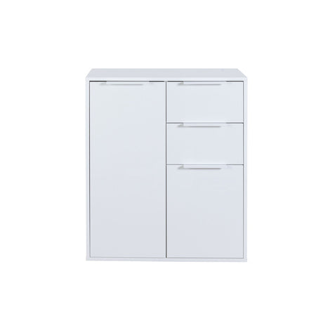 Mobile 2A+2C Cm 72X35X87H Bianco/Bianco Luc.- 1,0 Pz