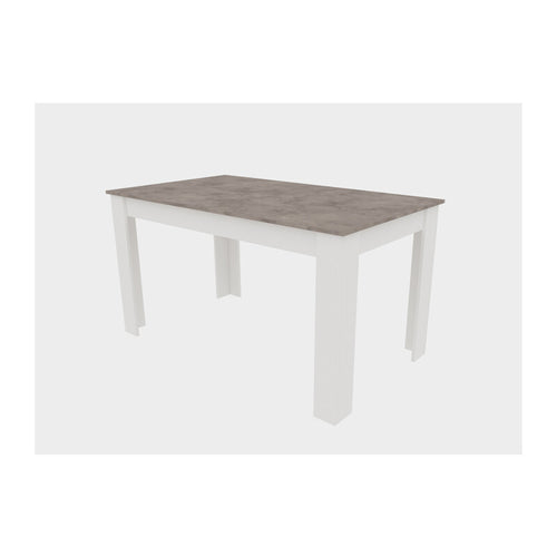 Tavolo Fisso Cm 80X138Xh.75 Cemento/Bianco- 1,0 Pz