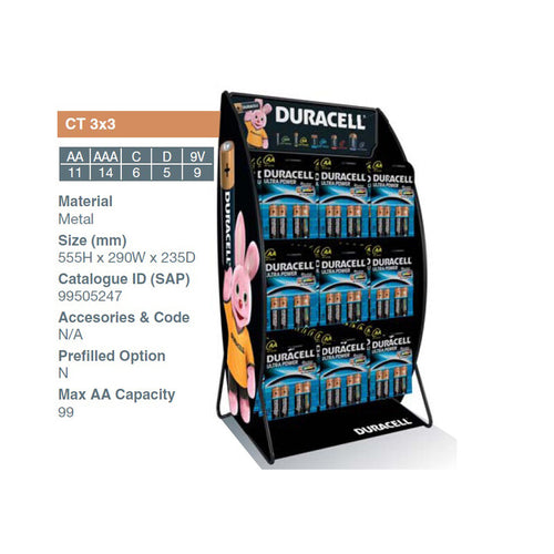 Espositore Da Banco Duracell 9 Ganci- 1,0 Pz