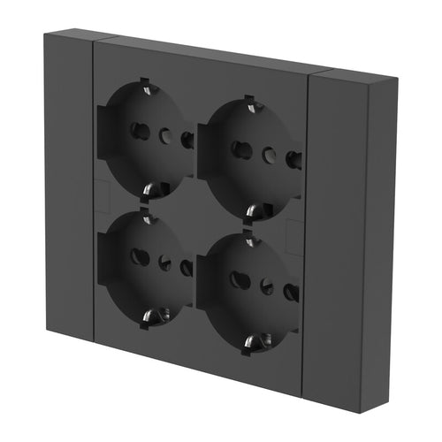 Multipresa Incasso Quadra 4 Prese Bip.Sch Nera- 1,0 Pz