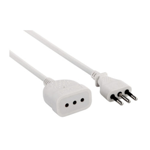 Prolunga Lineare 3 M Sez 3X0,75 10A Bianco- Electraline 3Pmark- 1,0 Pz