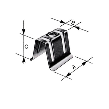 Bs Cappellotto In Lamiera Zinc 50X15X40 Mm 10 Pz- Cx- 1,0 Bs