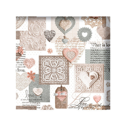 Tovagliato Fantasia Cuori Futura Dis. 606.2 H 140 Cm- 20,0 Ml