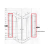 R Box Doccia Cm.70X90(Kit Profili Verticali)- 1,0 Confezione