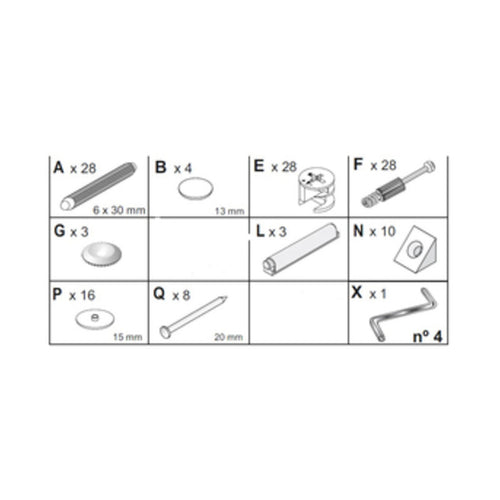 R Kit Credenza 3A Zaiken-(Kit Viti)- 1,0 Confezione