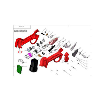 R Guscio Sinistro X Forbici Pota Batt Dj-025- 1,0 Pz