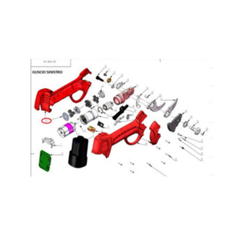 R Guscio Sinistro X Forbici Pota Batt Dj-025- 1,0 Pz