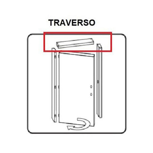 R Traverso Battente X Porta Mod Microtec Rovere Grigio Cm.210X70- 1,0 Pz