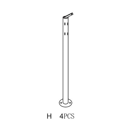 R Palo H X Gazebo In Acciaio Mt.3X4 Armonia Yf-3246- 1,0 Pz