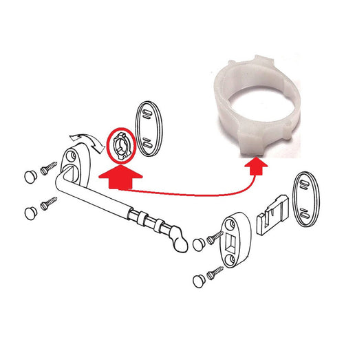 R Supporto X Fermaimposte Bruco Plastica Nera(Pz.2)- 1,0 Confezione