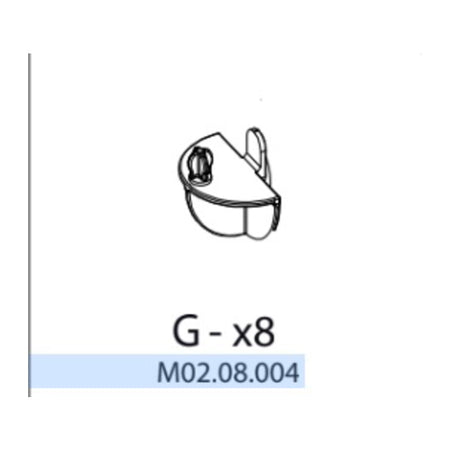 R G-X8 M02.08.004 X Armadio Spogliatoio Resina A 2 Posti In Kit C/Serrat- 1,0 Confezione