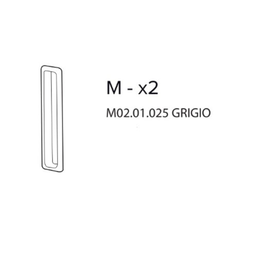 R Mx2 M02.01.025 Grigio X Copricaldaia Resina Himalaya- 1,0 Confezione